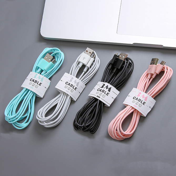 Cáp sạc nhanh USB 3M dài tương thích cho iPhone Micro USB loại C Dây sạc cáp cáp sạc, truyền dữ liệu