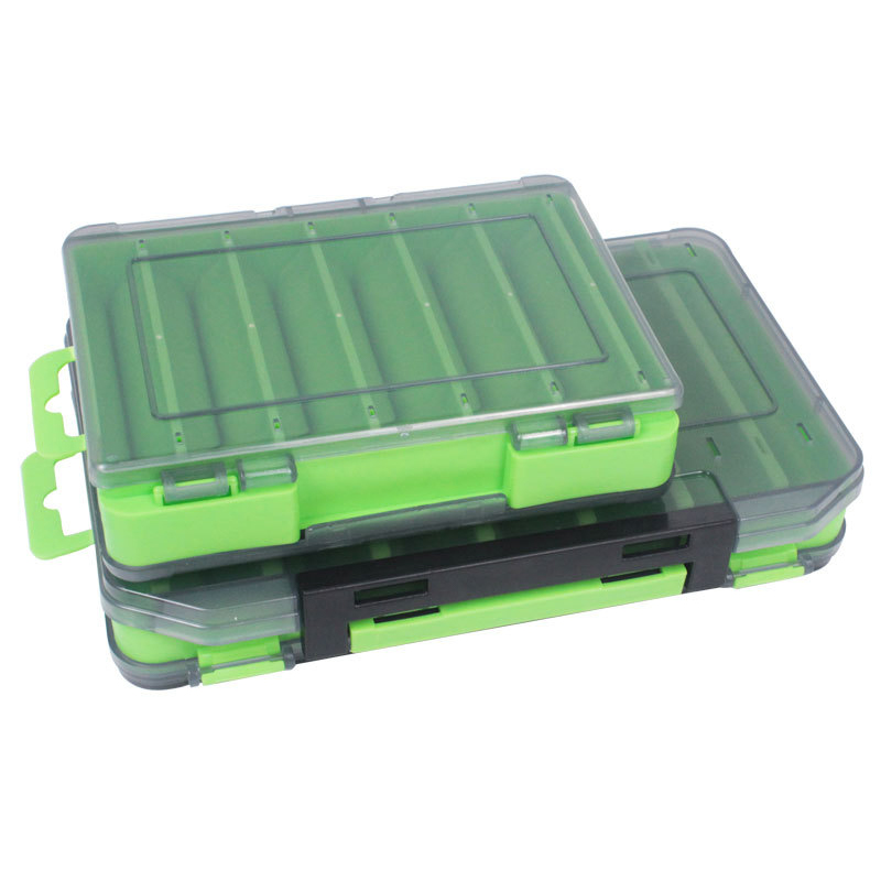 NEW ARRIVAL Double Sided Plastic Bait Jig Storage Box Reversible Lure Case Accessory Boxes