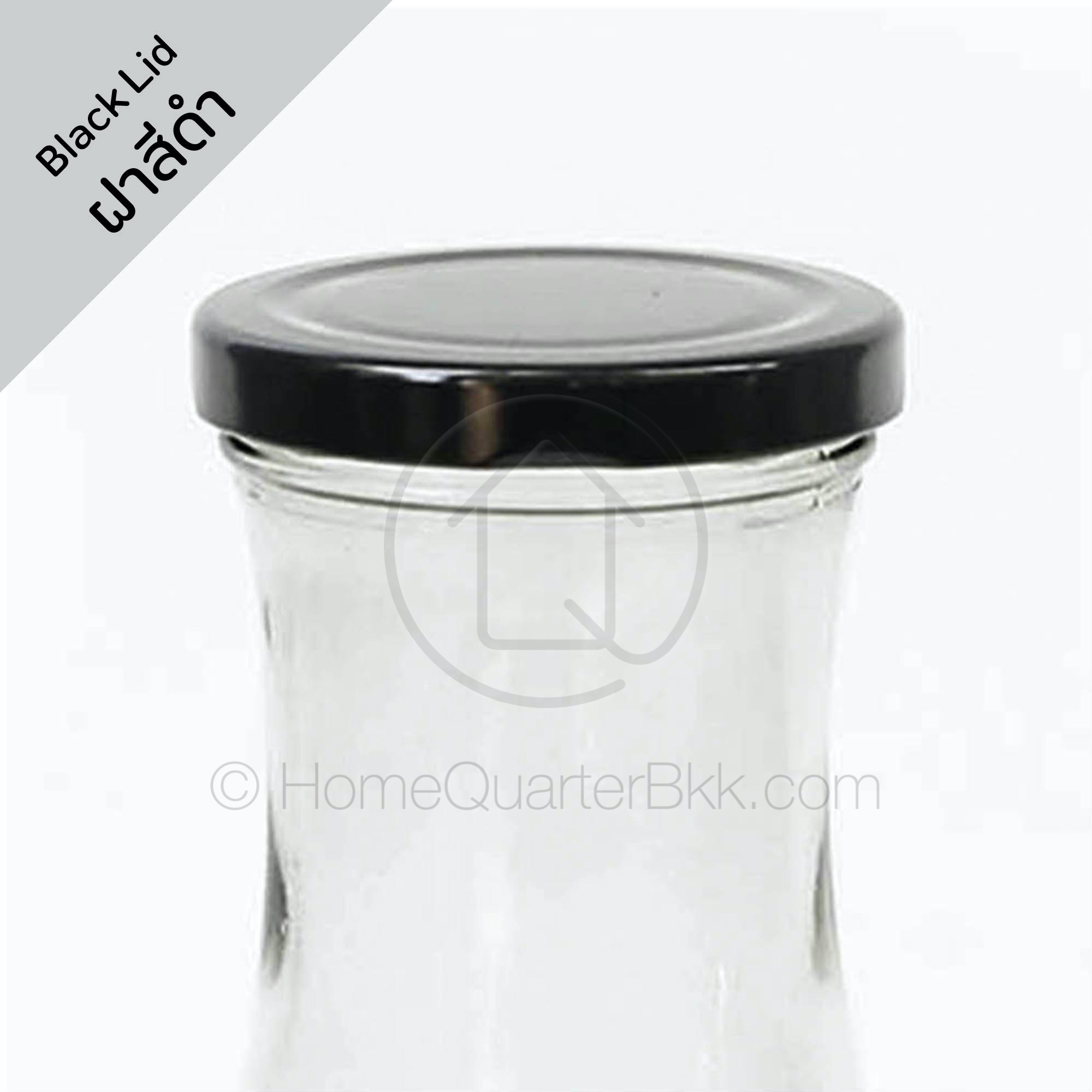 Homequarterbkk-Drinking Bottle with Silver/Copper/Black Lid 1000 ml ขวด แก้ว น้ำ เครื่องดื่ม แจกัน ที่ใส่ ดอกไม้ น้ำผลไม้ ฝาโลหะ ฝามี 3 สีให้เลือก สีเงิน/ สีดำ/สีทองแดง สี Black Lid สี Black Lid