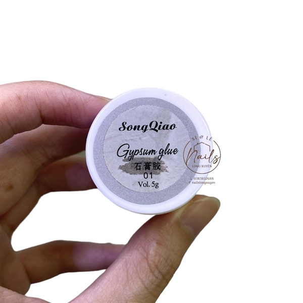Gel xi măng SongQiao màu trắng sơn gel trang trí móng