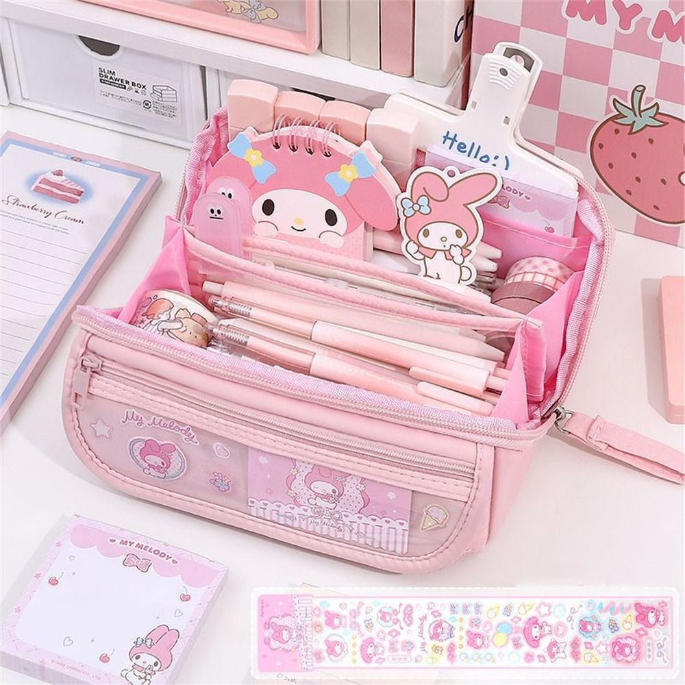 GONUUWGL Kuromi Pencil Cases My Melody Cinnamoroll Pencils Bag Back to School Anime Stationery Bag School Supplies