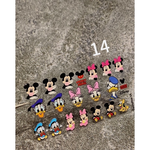 Sticker hoạt hình chuột Mickey ngáo và vịt Donal xinh xẻo