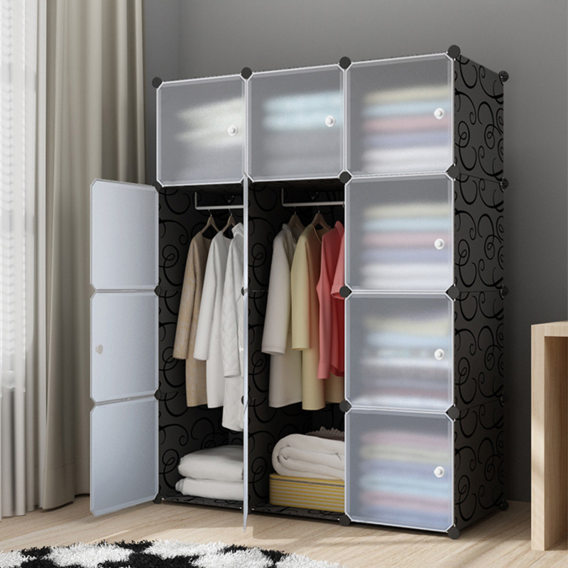 YONUO Simple wardrobe storage assembly plastic storage cabinet modern simple wardrobe storage bedroom wardrobe