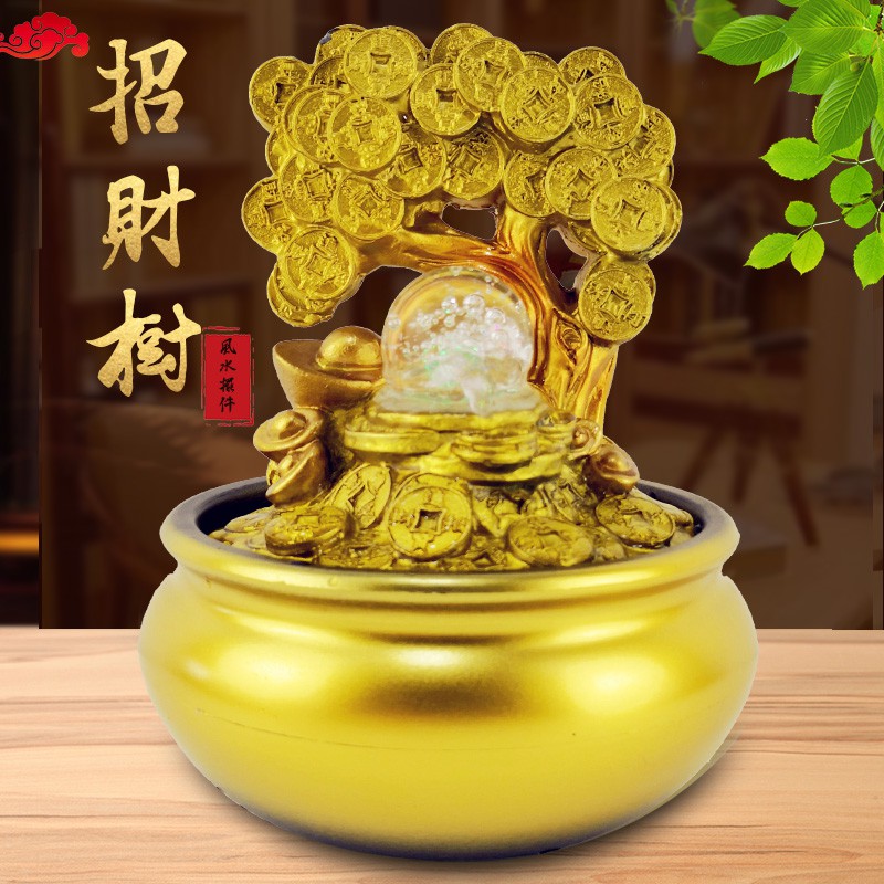 Thác nước phong thuỷ chậu vàng