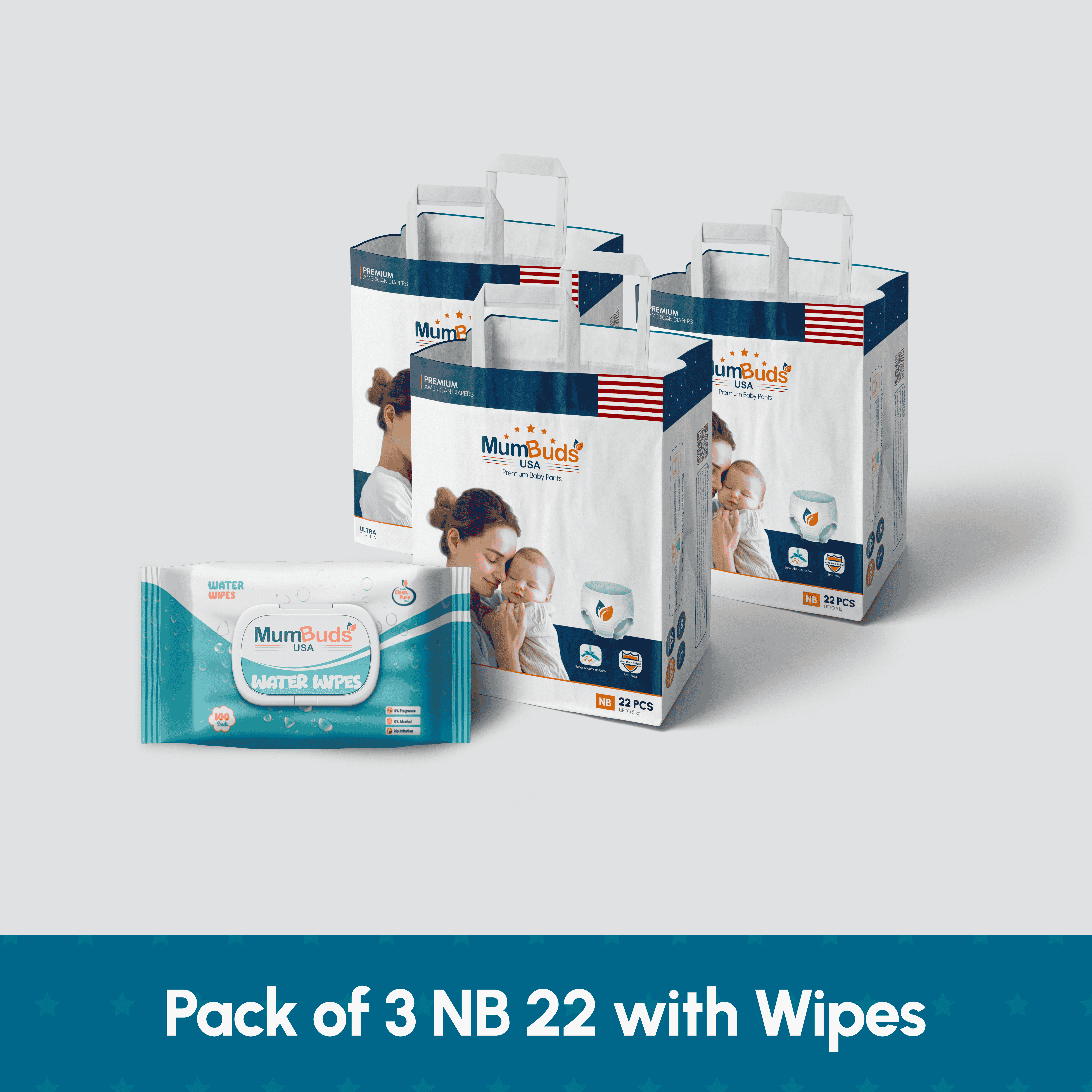 MumBuds%20USA%20Ultrathin%20Baby%20Diapers%20Newborn%20(2%E2%80%935kg)%20%E2%80%93%2022%20pcs%20(Pack%20of%203)%20Tape%20Style%20+%20100%20pcs%20Baby%20Water%20Wipes%20%7C%20Ultra%20Soft,%20Breathable%20&%20Sensitive%20Skin%20Safe%20Baby%20Care%20Combo%20Pack%20-%20Image%202