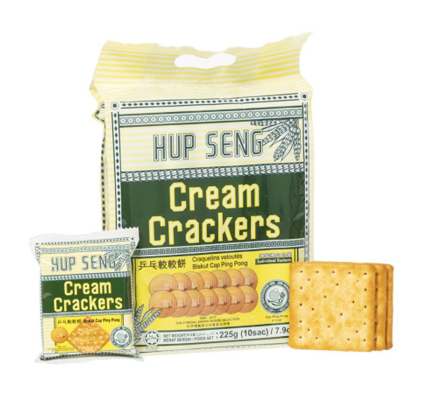 [Expiry date nov2022] Hup Seng Cream Crackers 225g (10 mini packs