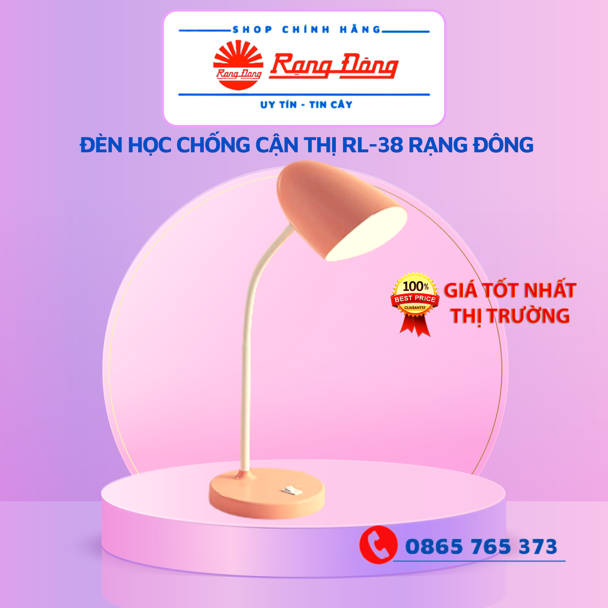 Đèn bàn, đèn học chống cận thị Rạng Đông RL-38 (bán chạy nhất thị trường)