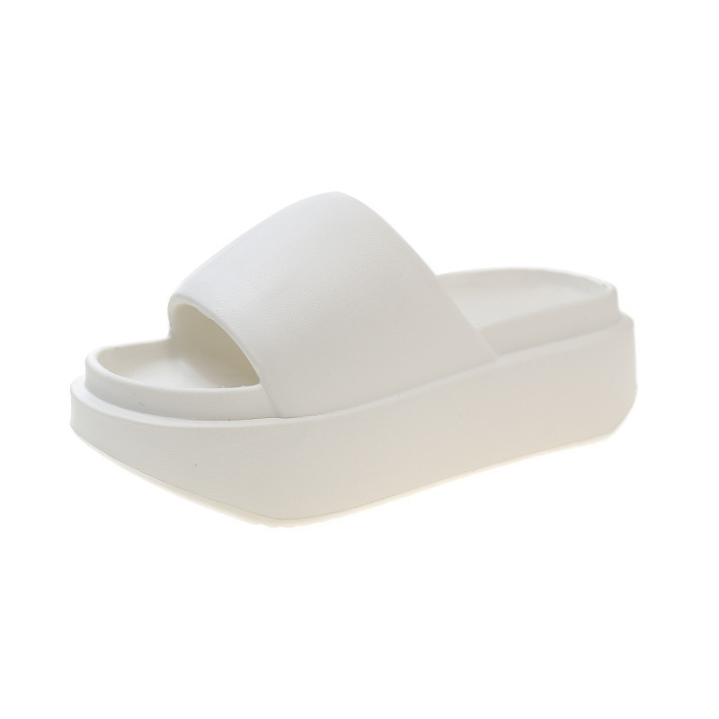 QiaoYiLuo Slippers women's outerwear thick-soled women's slippers with a bow tie sandals women's outerwear flat slippers women