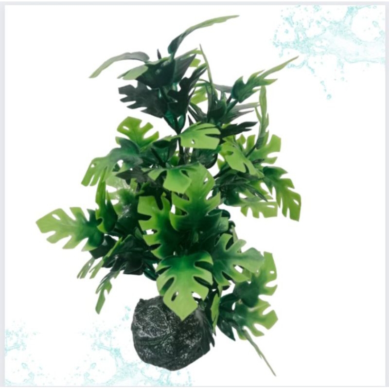 Hiasan Dekorasi Aquarium Ornamen TANAMAN PLASTIK 20CM