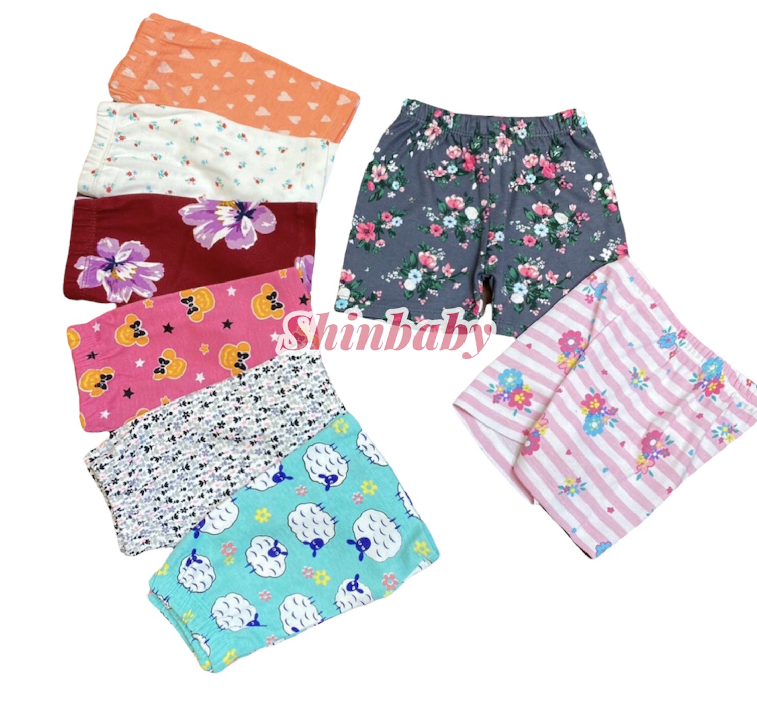 Cute cotton shorts made from synthetic fabric soft and comfortable