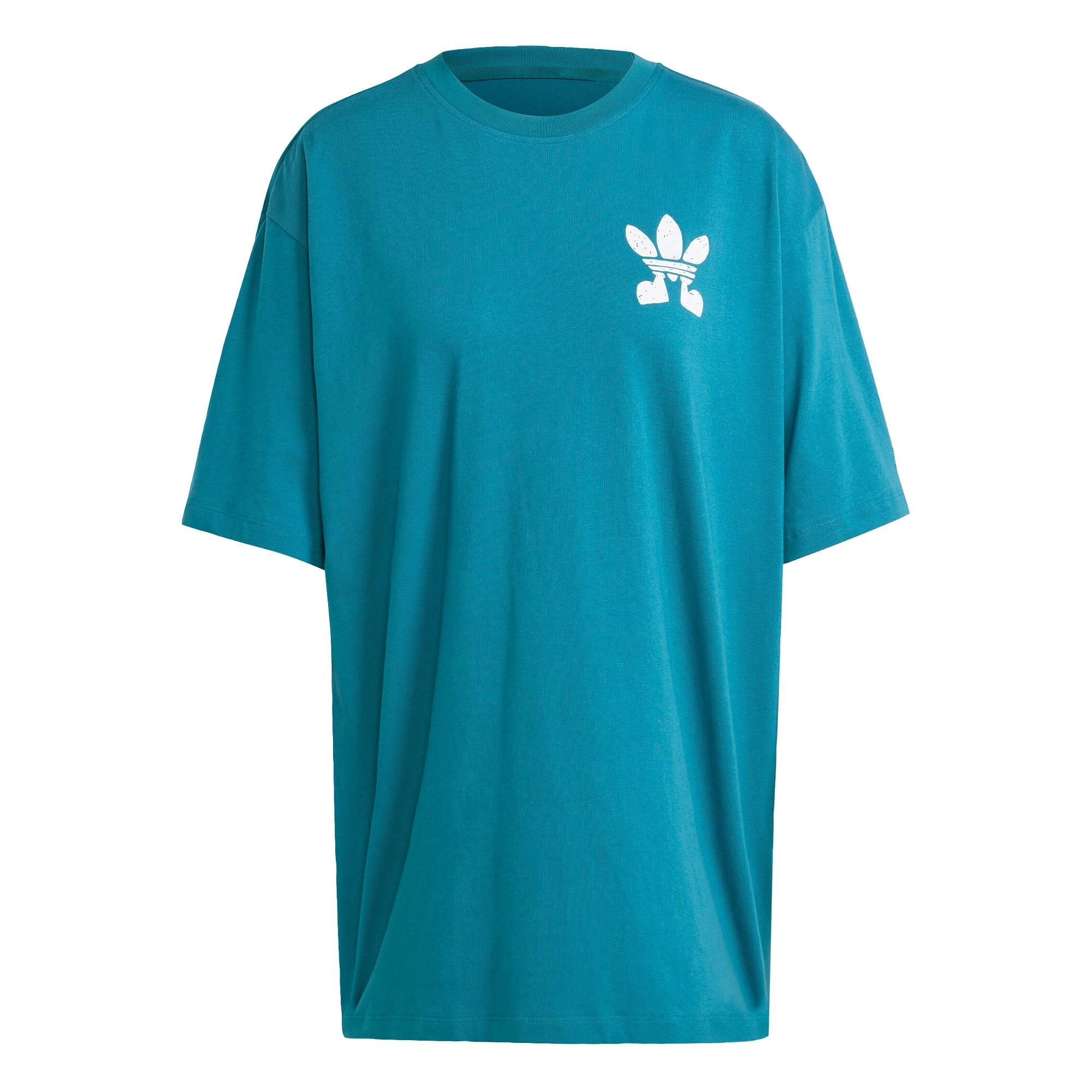 Adidas Lifestyle Treffy Walks Graphic Tee Women Turquoise IX7652