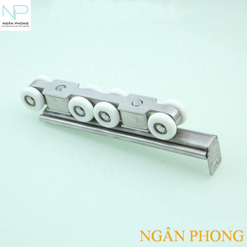 [HCM]BÁNH XE CỬA LÙA THÉP KHÔNG GỈ- 8 BÁNH