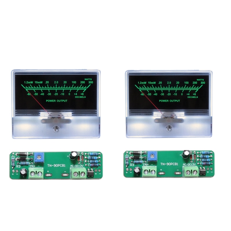 VU Đồng hồ đo mức độ Stereo Preamp Ống bảng khuếch đại chỉ số dB Preamp Đồng Hồ Công suất âm thanh với trình điều khiển Backlit con trỏ mạch điện các bộ phận