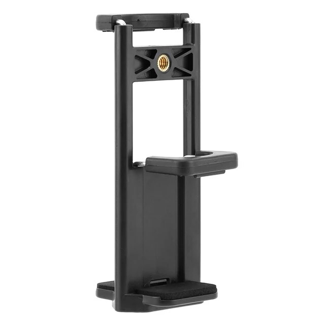 Smartphone Holder Tripod Rotatable Bracket with 1/4inch Screw Adjustable Clip for Phone Cell Selfie Stick Camera Stand