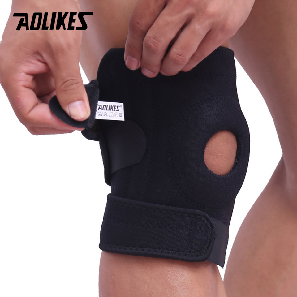 AOLIKES%201PCS%20Adjustable%20Elastic%20Knee%20Support%20Brace%20Kneepad%20Patella%20Knee%20Pads%20Hole%20Sports%20Kneepad%20Safety%20Guard%20Strap%20For%20Running%20-%20Image%202