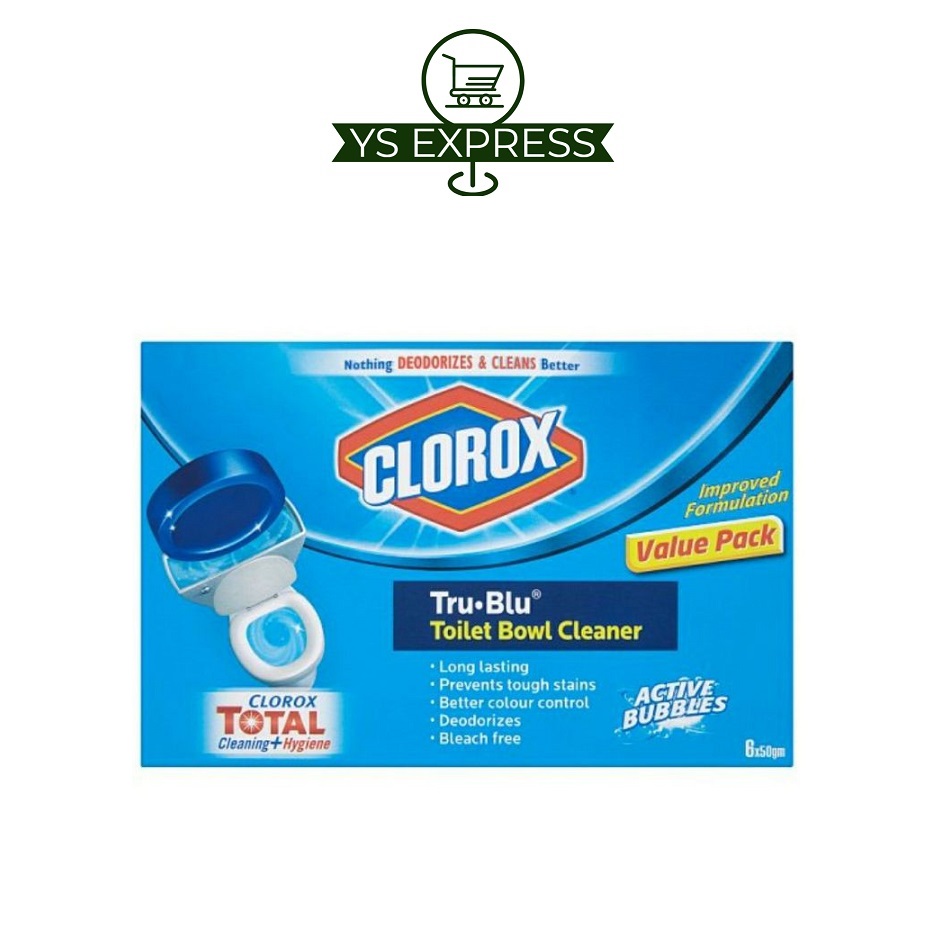 Clorox Tru Blu Toilet Bowl Cleaner 6X50G Lazada