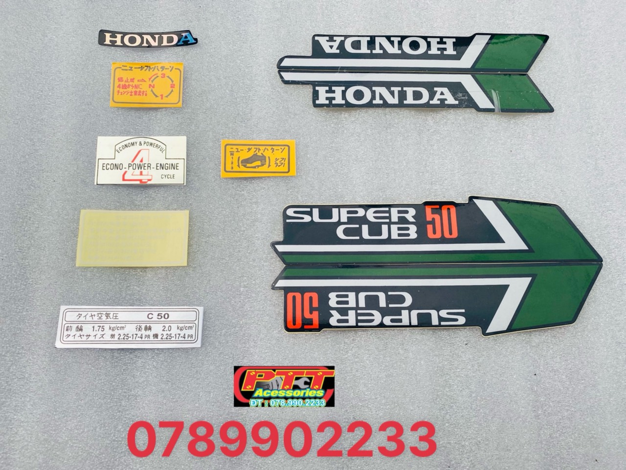 BỘ TEM XE SUPER CUB 50 -70 CHUẨN ZIN