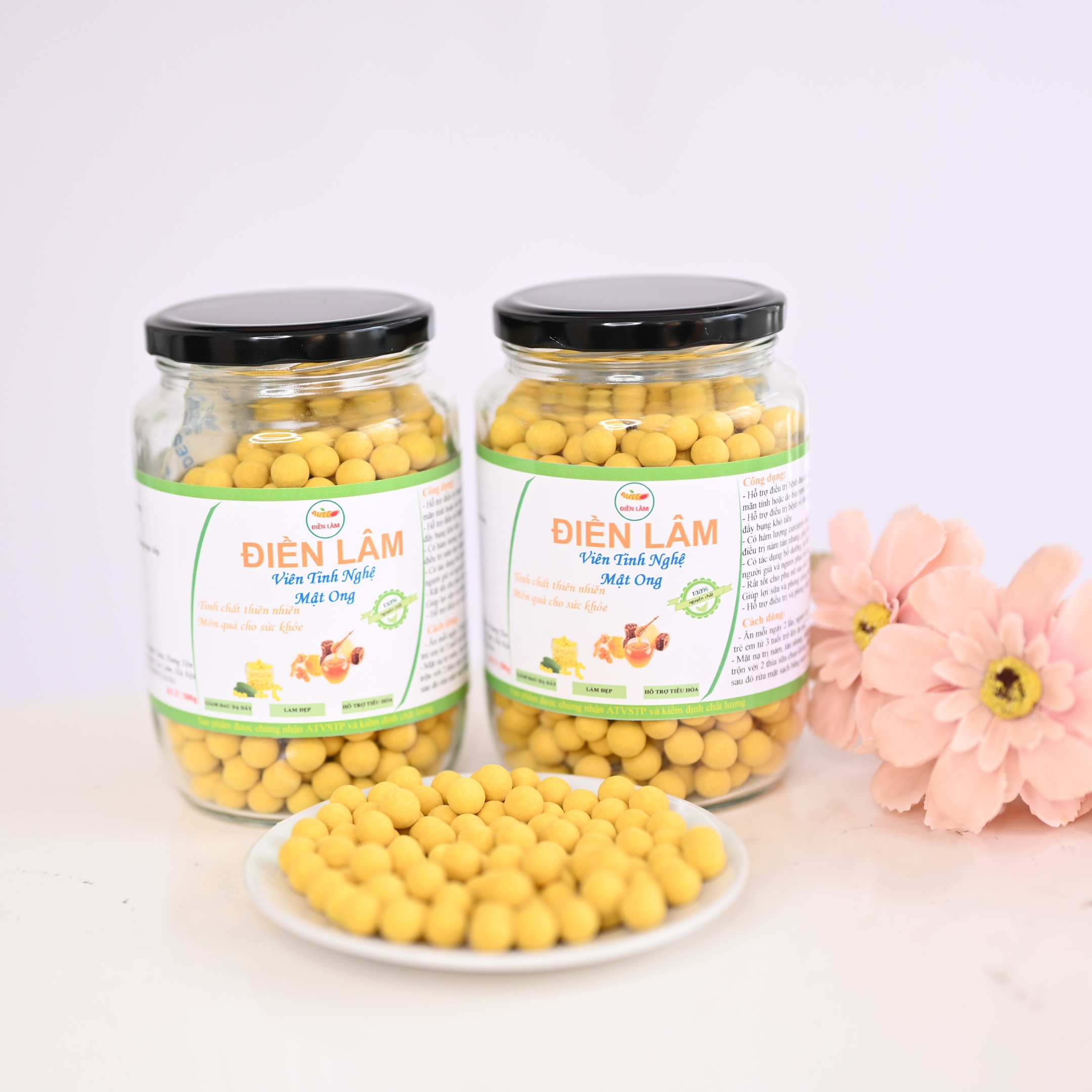 0,5kg Viên tinh nghệ đỏ mật ong cao cấp Điền Lâm ( phù hợp với người Dạ dày ,đại tràng ,tiêu hóa kém,giải độc gan ,giảm cân ..)