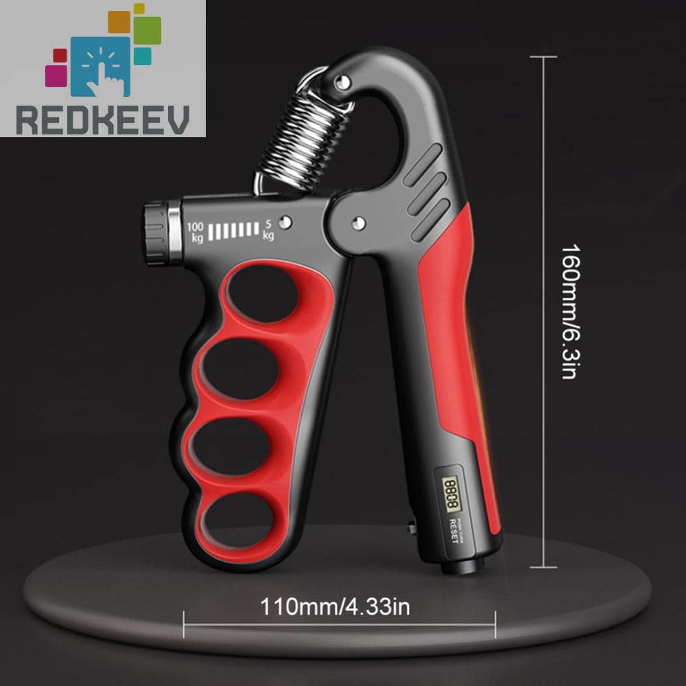 (5-100kg)Adjustable Professional Electronic Counting Grip Strength Tool Trainer Double Bold Hand Gripper Strong Resistance Stress Relief Hands Gripper. 