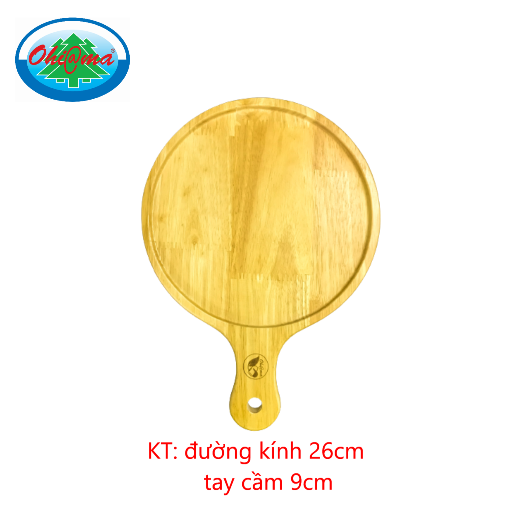 Khay pizza gỗ tròn Ohi@ma