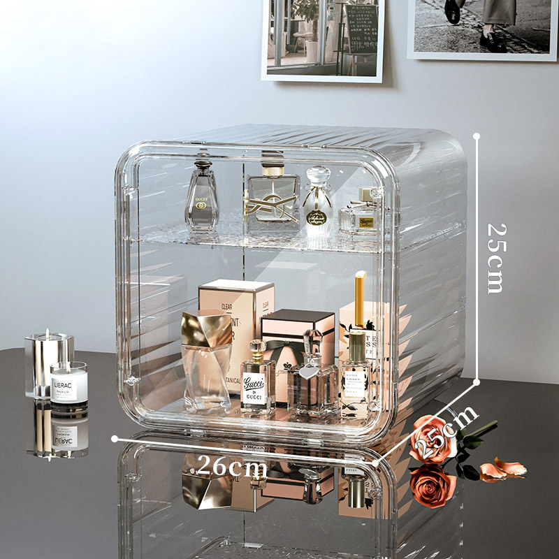 Perfume storage display cabinet transparent acrylic dust-proof storage rack desktop dressing table cosmetics storage box