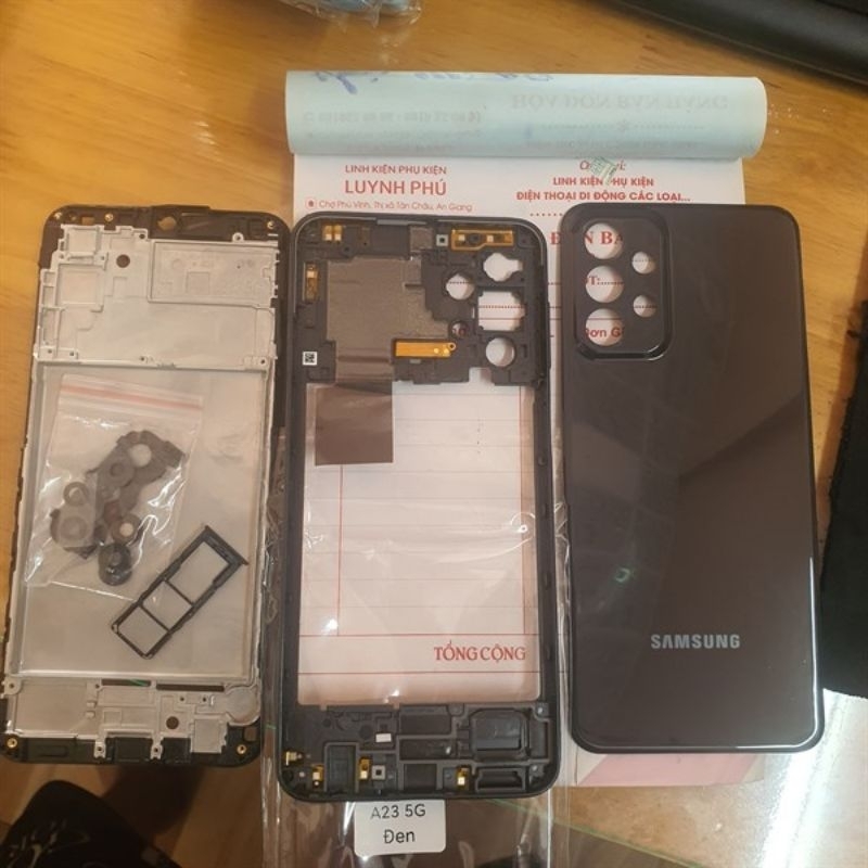 Vỏ samsung a23 5g a236 có khay sim khung sườn