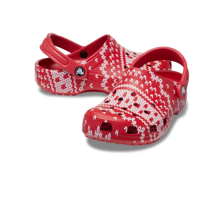 Giày Clog Trẻ Em Crocs Toddler Classic Holiday Sweater - Multi