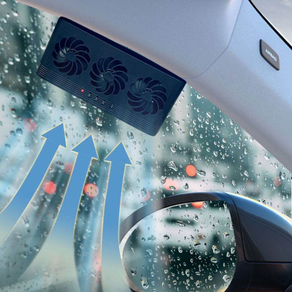 Car Fan Shell High-quality 3 Head Solar Car Cooling Fan Air Vent Radiator Car Exhaust ...
