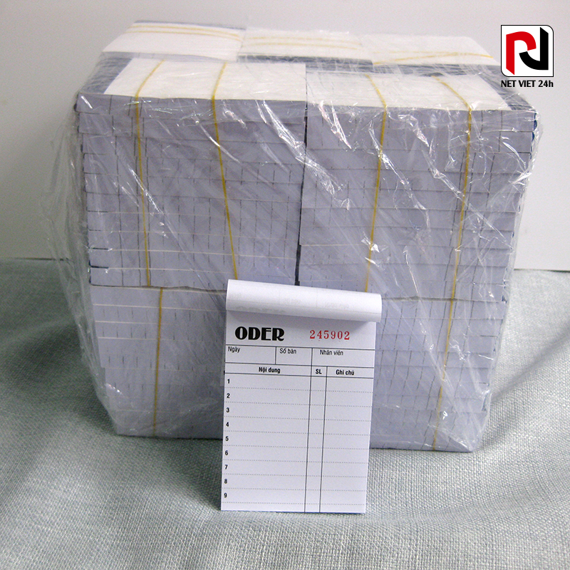 [HCM][Giá Tốt] Phiếu Order 1 Liên Phiếu Đặt Món Phiếu Order Đồ Ăn (1 Xấp = 10 Cuốn)