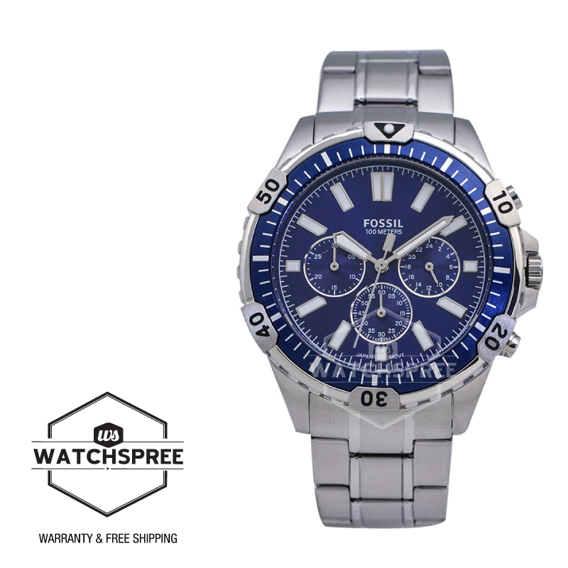 Fossil Men's Garrett Chronograph Silver 