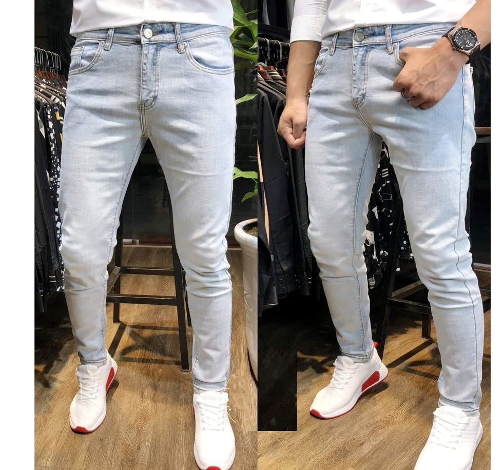 Quần jean nam mới màu xanh nhạt khói 5678 k
