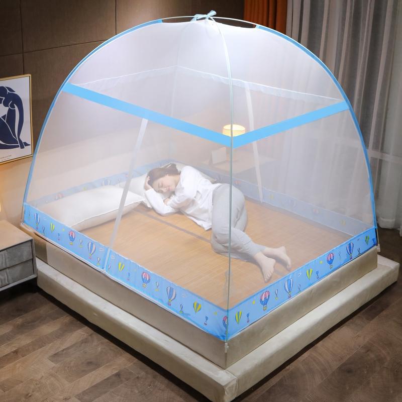 Mosquito net adult mosquito net portable bedspread mosquito net No mosquito net installation Single mosquito net Mongolian yurt shape U-shaped mosquito net Zipper mosquito net Encrypted thick bottom