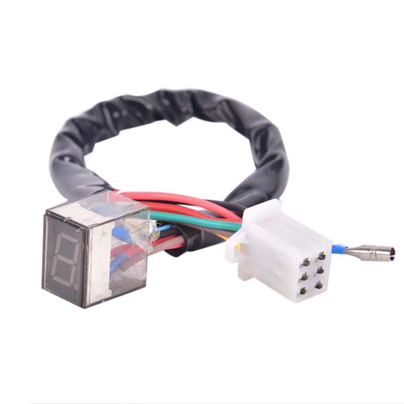 LED Universal Digital Gear Indicator Motorcycle Display Shift Lever Sensor YULING. 