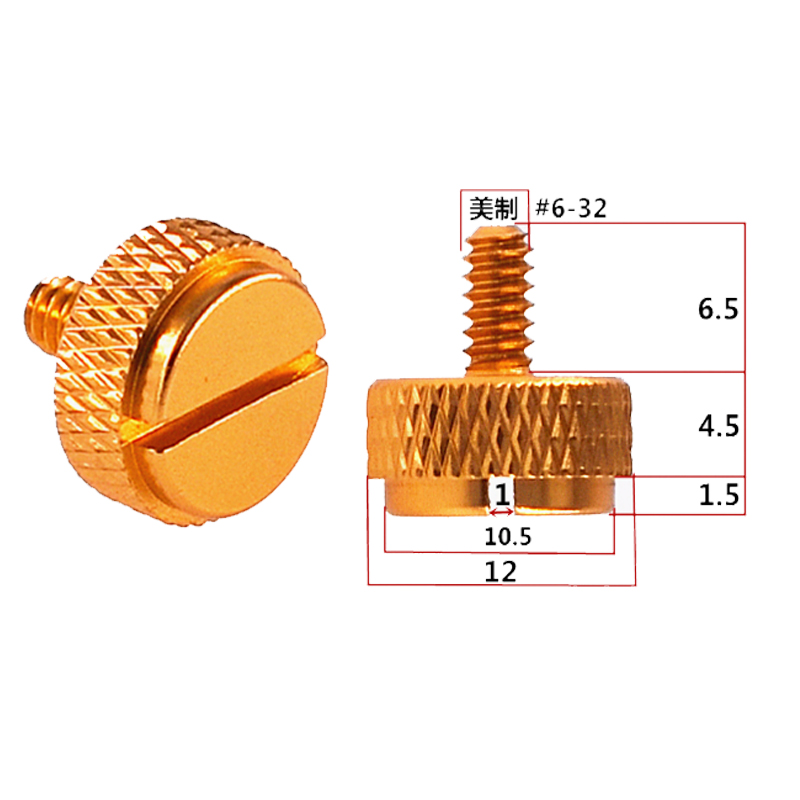 Aluminum%20Alloy%20Knurled%20Hand%20Tighten%20Thumbscrew%20Bolt%206-32%20Slotted%20Screw%20Computer%20Case%20Anodized%20Color%20Length%206.5/10/12mm%20-%20Image%202
