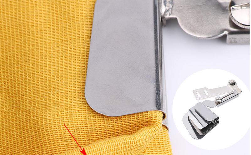 【HorizonShop】Sewing Foot Double-Layer Fabric Seaming Pulley Binder Swing Hemming Sewing Machine Presser Tool. 