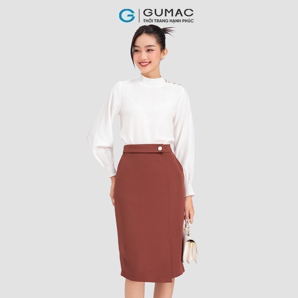 [15 - 17.6 |Voucher 8-15%] Váy bút chì vạt đắp GUMAC VD03001