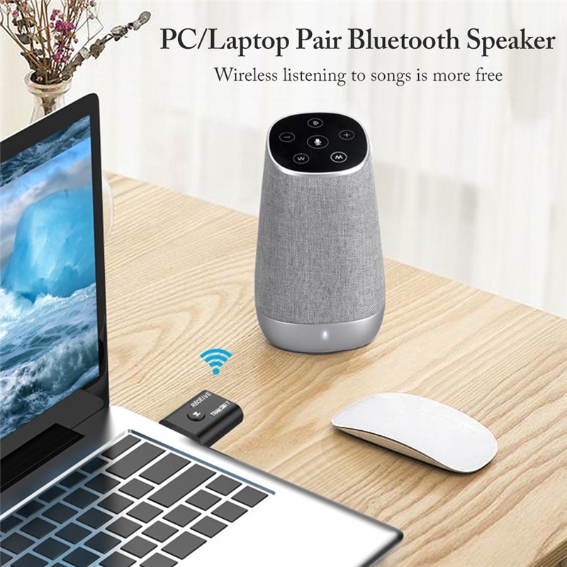 2 In1 USB Wireless Bluetooth Adapter 5.0 Transmiter Bluetooth For Computer TV Laptop Speaker Headset Adapter Bluetooth Receiver