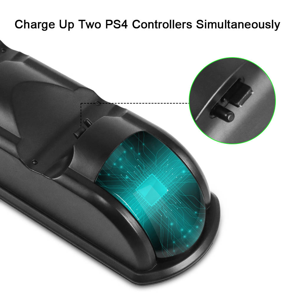 Nhanh chóng cho PS4 điều khiển Trạm Sạc Bộ sạc kép đứng với màn hình hiển thị trạng thái cho Play Station 4/PS4 Slim/PS4 PRO