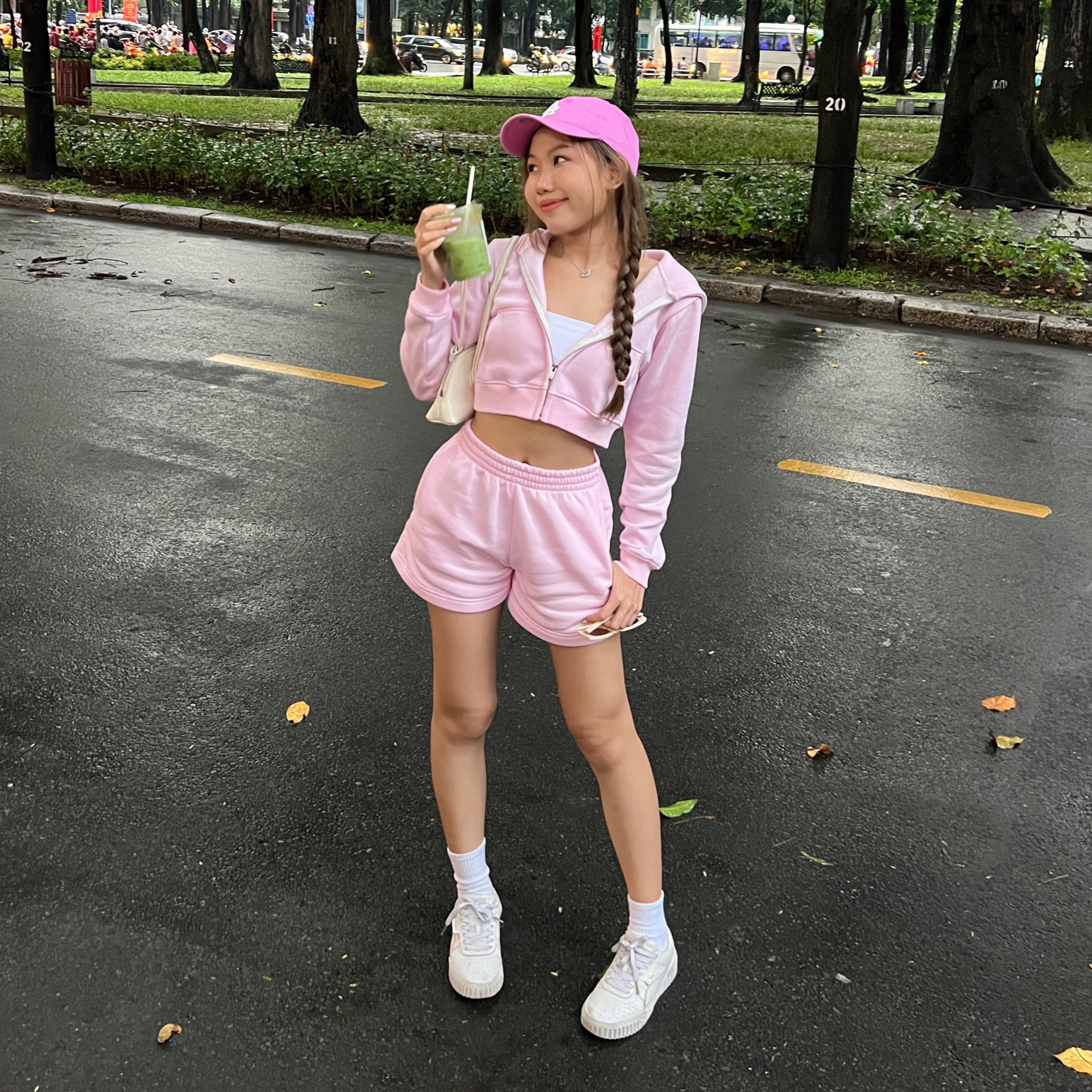Quần Short thun nỉ cotton, Basic Sweatshorts AUGETY