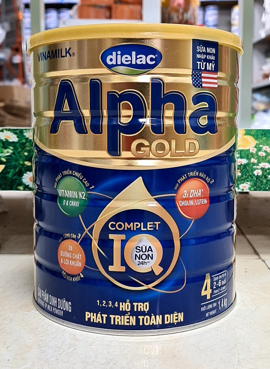 (MẪU MỚI) SỮA BỘT DIELAC ALPHA GOLD IQ 4 1,5KG (CHO TRẺ TỪ 2- 6 TUỔI)