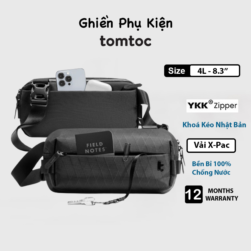 Túi Đeo Chéo Tomtoc USA ComPact EDC X-PAC Sling Bag 8.3inch – H02A4D2