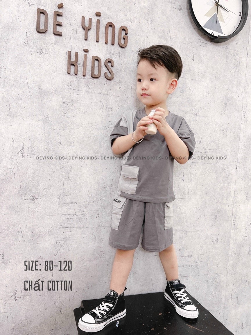 Bộ quần áo bé trai cao cấp phong cách Hàn Quốc dành cho bé 10-20kg thumbnail