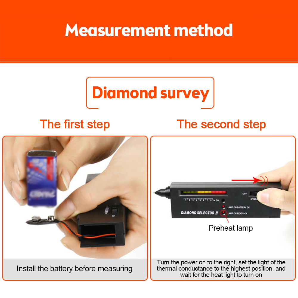 Dipprun bút đo độ cứng đá quý kim cương phân biệt đá quý diamond selectorii/ jsp bút thử đá quý đã hiệu chuẩn kèm pin máy đo độ cứng, dụng cụ kiểm tra kim cương, đá quý