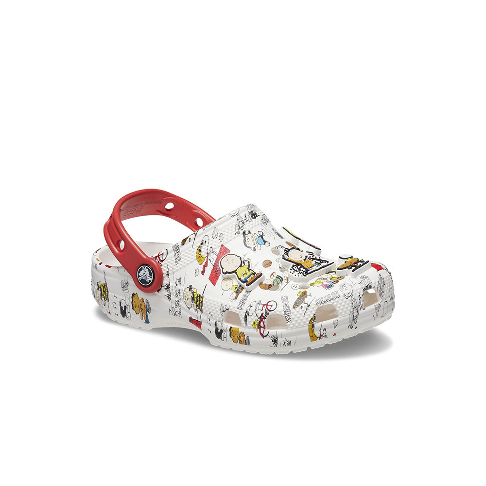 [Duy nhất 05.10 - Voucher đến 450K] Giày Clog Trẻ Em Crocs Peanuts Classic - White