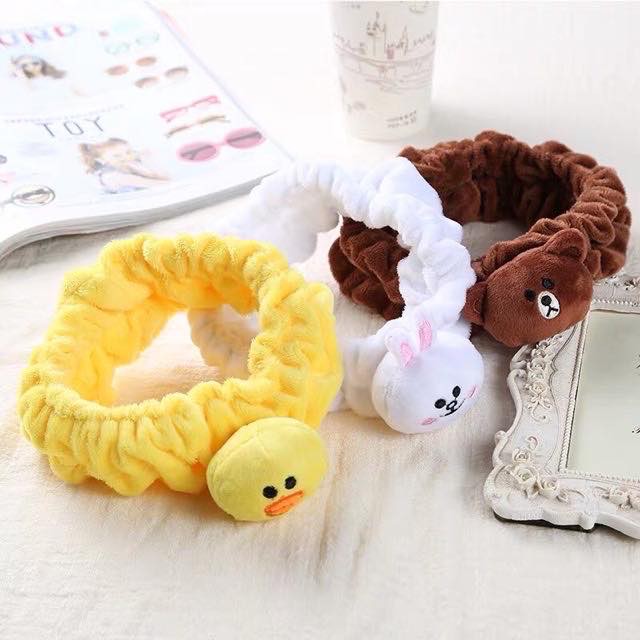 Phụ kiện tóc băng đô turban 3D gấu thỏ vịt dễ thương