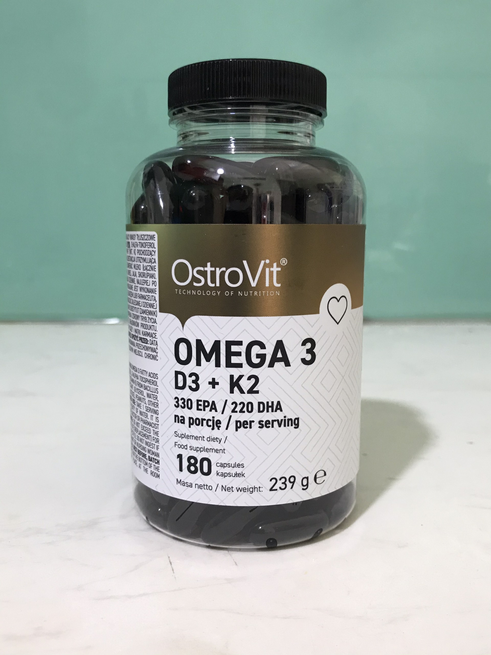 Ostrovit Omega 3 D3 + K2 ( 180 viên ) Hỗ Trợ Sức Khoẻ, Đề Kháng