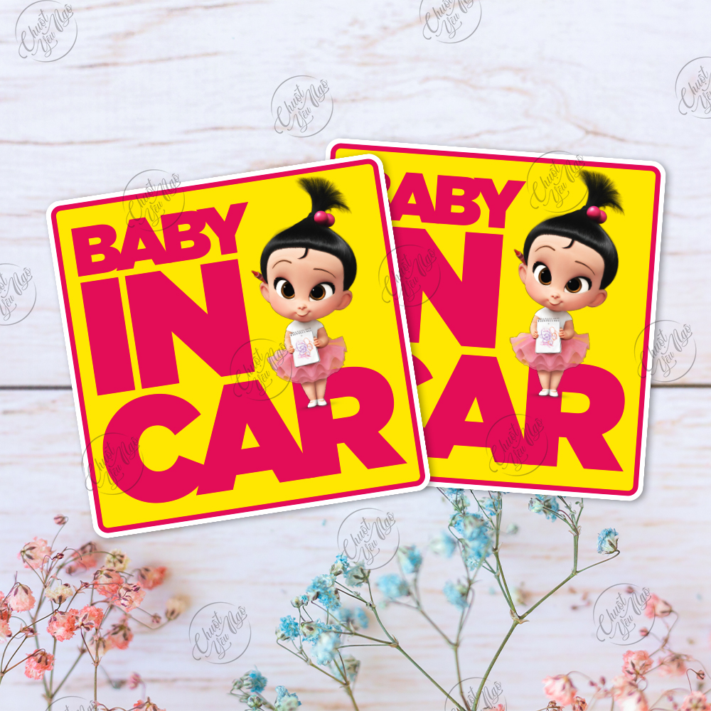 Combo 2 miếng Baby in car bé gái
