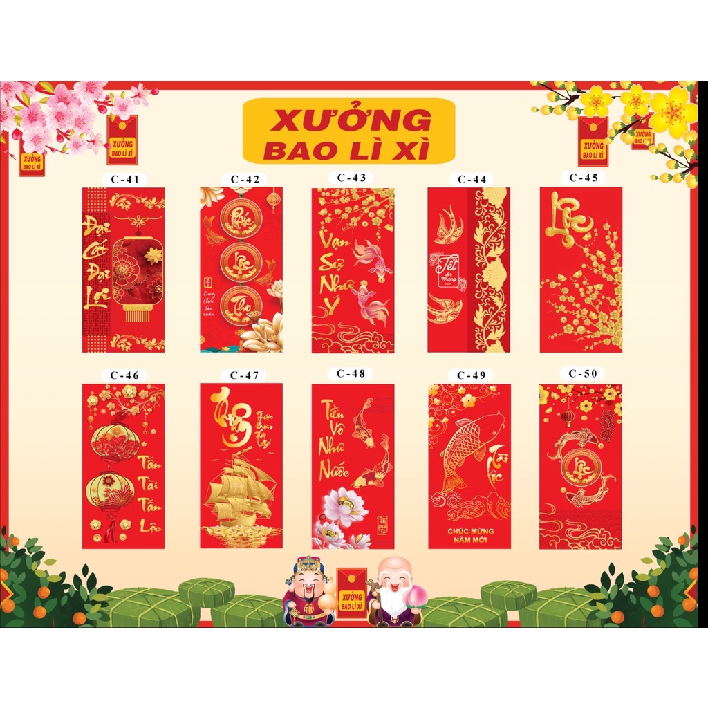 [Giá hủy diệt] Bao lì xì đẹp độc 2024, bao lì xì tết