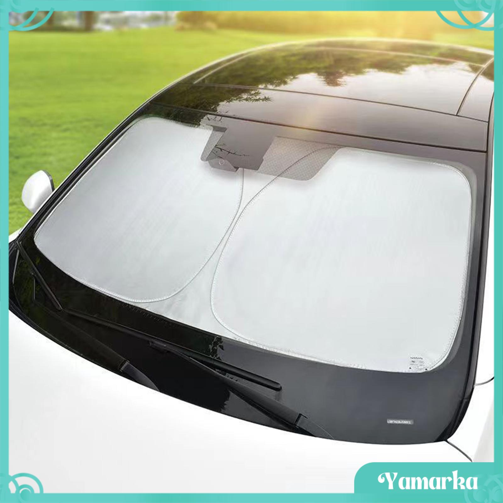 Yamarka Car Windshield Sunshade Car Windshield Sun Shade Car Sunshades Foldable Universal Block UV Ray Sun Visor Protector for Family Travel