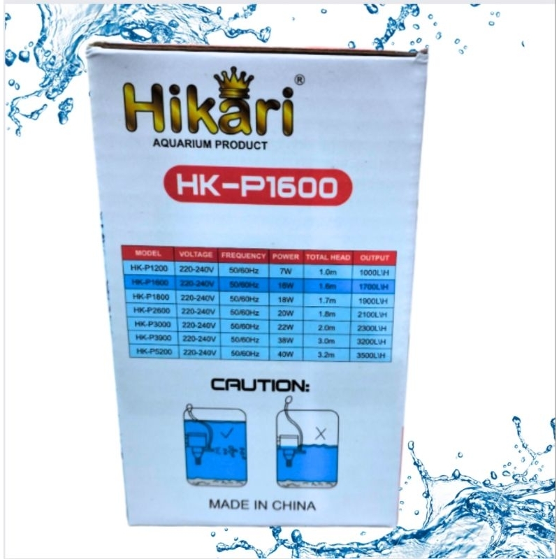 HIKARI P 1600 Pompa Aquarium kolam air mancur hidroponik